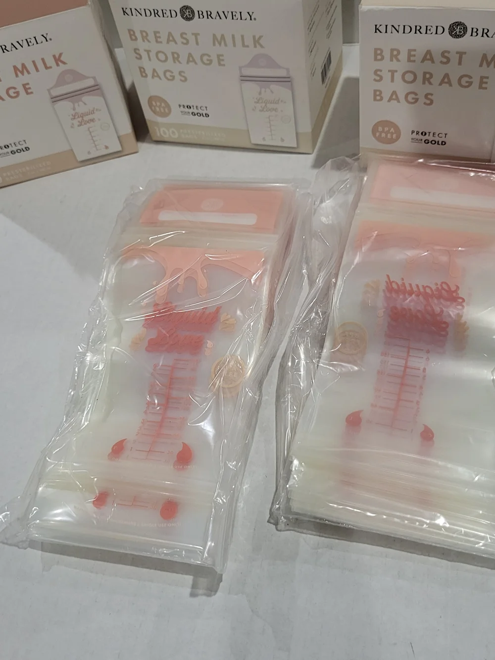 Lot of 3 - 100 ct  Kindred Bravely Breast Milk Storage Bags - 6 oz - 300 Bags